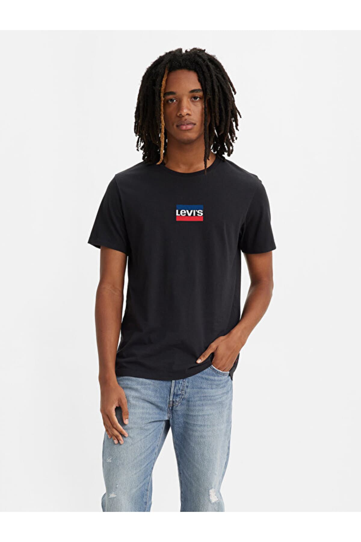 تی شرت لیوایز مردانه 100% پنبه آبی سرمه ای راسته Regular/رگولار بیسیک Daily/روزانه | Levi’s A282301880 TR
