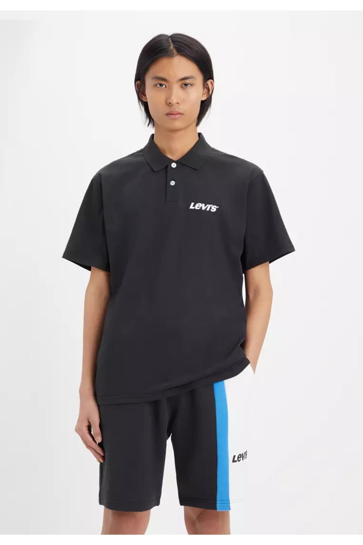 پولوشرت لیوایز مردانه پارچه مشکی راسته Regular/رگولار بیسیک Daily/روزانه | Levi’s A6146-0004 TR