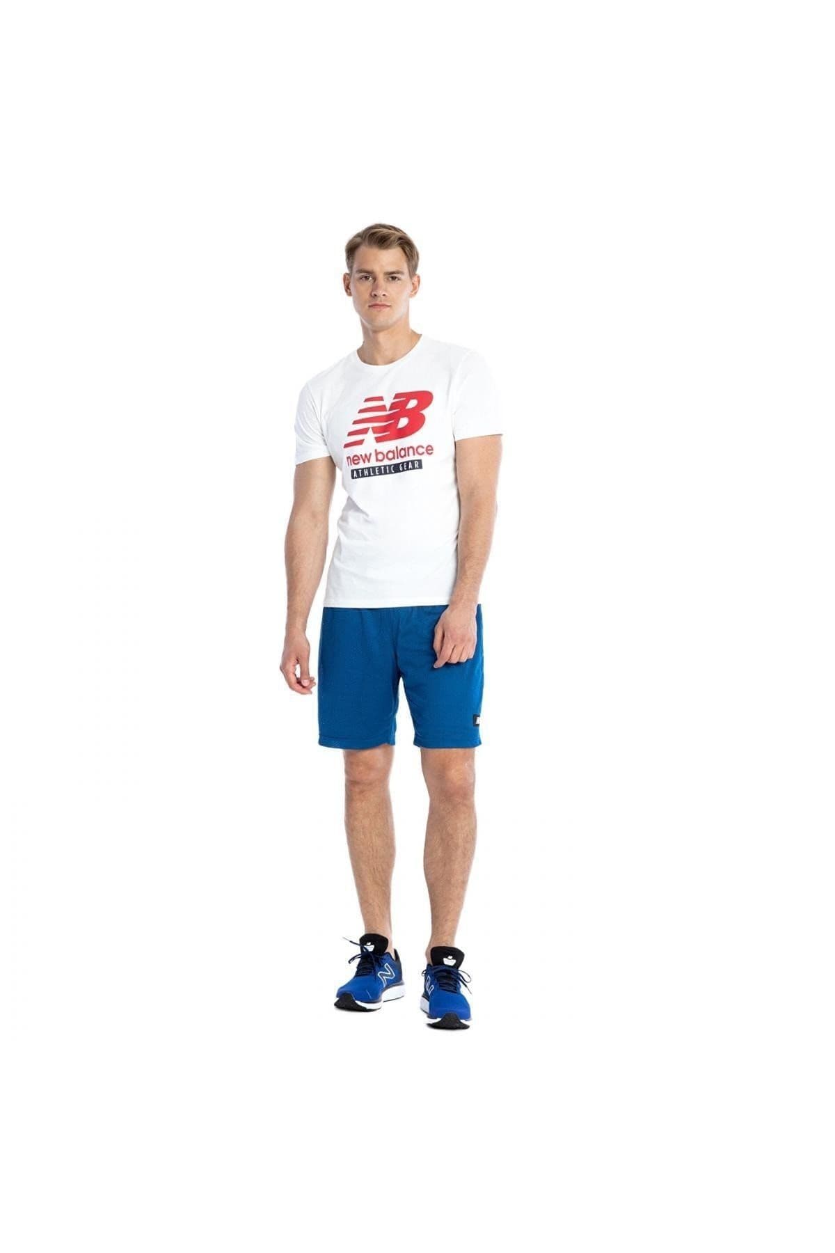 تی شرت ورزشی نیو بالانس مردانه منسوجات سفید بیسیک راسته Regular/رگولار بیسیک Daily/روزانه | New Balance 375 MNT1205 GI — تصویر ۴