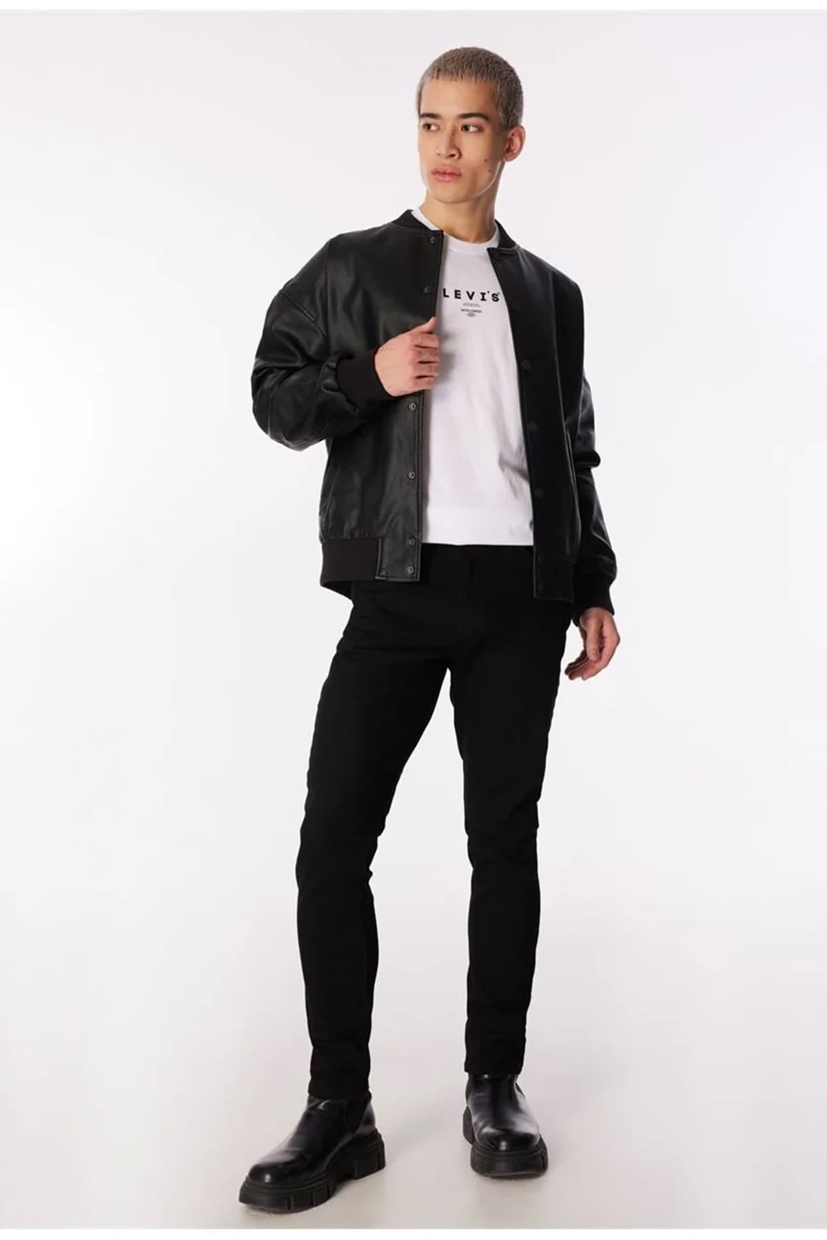 تی شرت لیوایز مردانه 100% پنبه سفید طرح دار Relaxed/ریلکس Regular/رگولار Daily/روزانه | Levi’s A2082-0154 TR — تصویر ۳