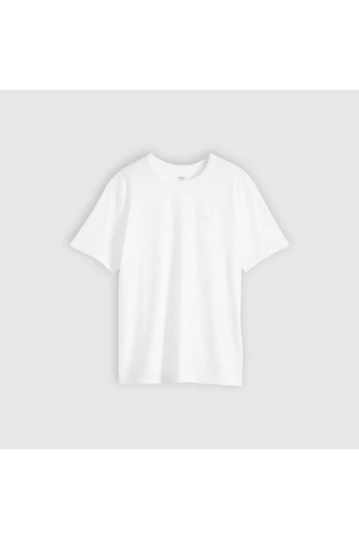 تی شرت ورزشی لیوایز مردانه 100% پنبه سفید بیسیک راسته Relaxed/ریلکس بیسیک Daily/روزانه | Levi’s 5GX-000 / 0 – 3 PK — تصویر ۵