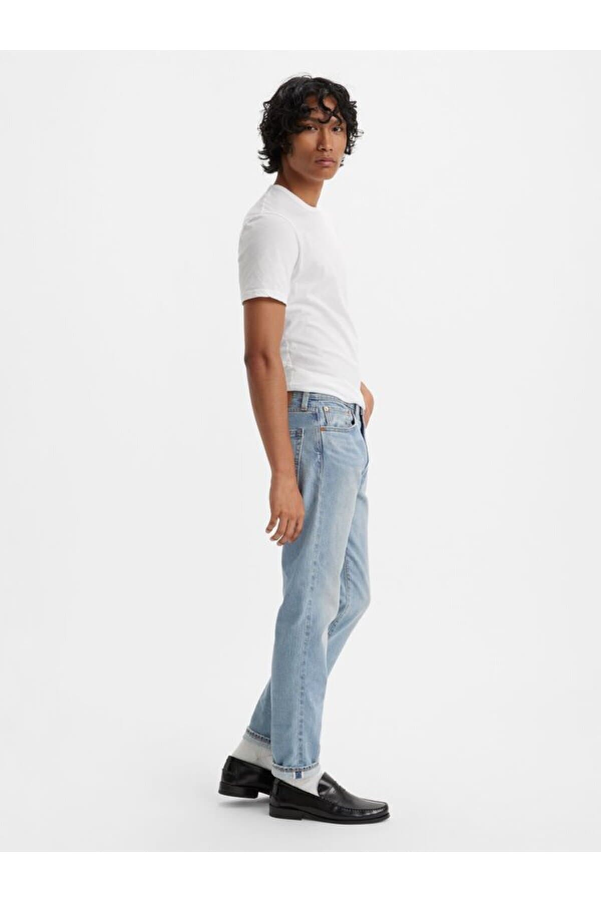 شلوار جین لیوایز مردانه پارچه آبی راسته Regular/رگولار فاق نرمال Straight/استریج | Levi’s 2950713790 PK — تصویر ۲