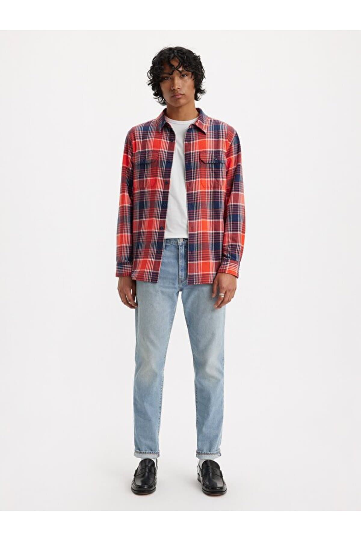 شلوار جین لیوایز مردانه پارچه آبی راسته Regular/رگولار فاق نرمال Straight/استریج | Levi’s 2950713790 PK