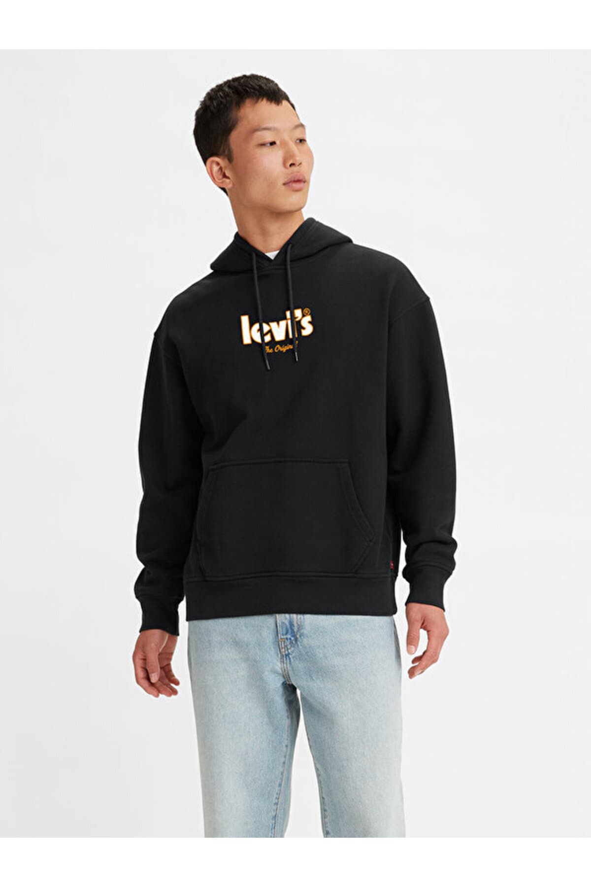 سویشرت لیوایز مردانه پنبه ای مشکی اسلوگان Regular/رگولار Relaxed/ریلکس Daily/روزانه | Levi’s A2639-0024 TR