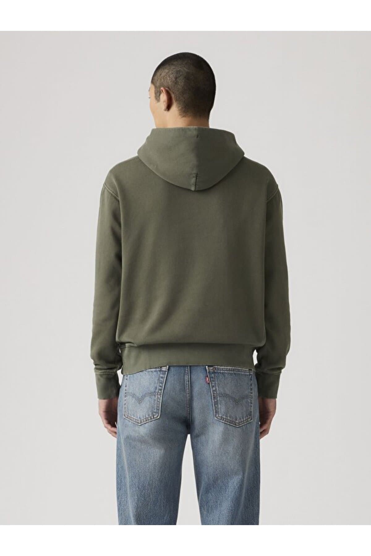 سویشرت لیوایز مردانه سبز راسته Regular/رگولار بیسیک کژوال/روزمره | Levi’s A843500400 PK — تصویر ۴
