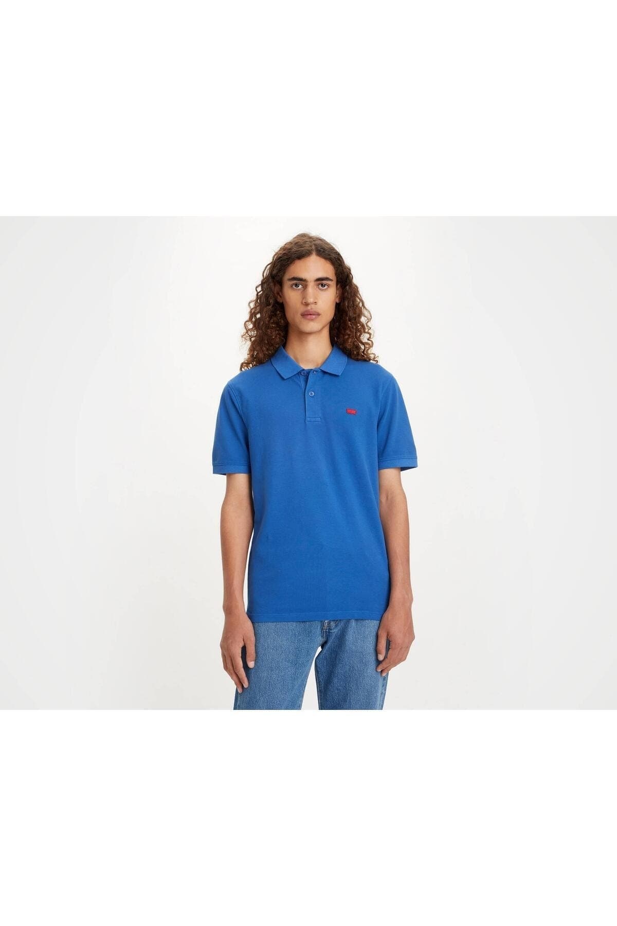 پولوشرت لیوایز مردانه پنبه – الاستین آبی سرمه ای راسته Slim Fit/اسلیم فیت Slim/اسلیم فیت Daily/روزانه | Levi’s A48420021