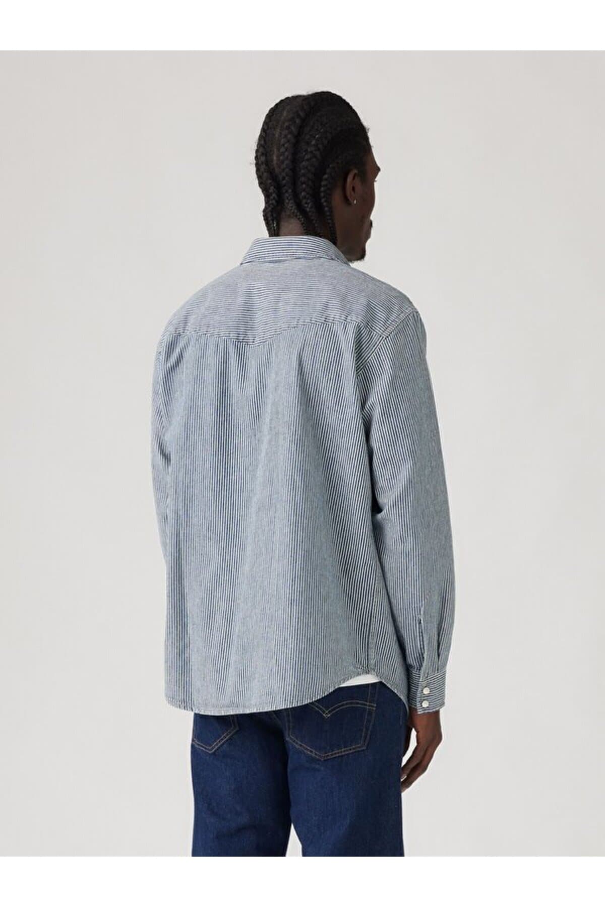 پیراهن لیوایز مردانه پاموک آبی راسته Regular/رگولار Daily/روزانه | Levi’s A191900300 IN — تصویر ۳