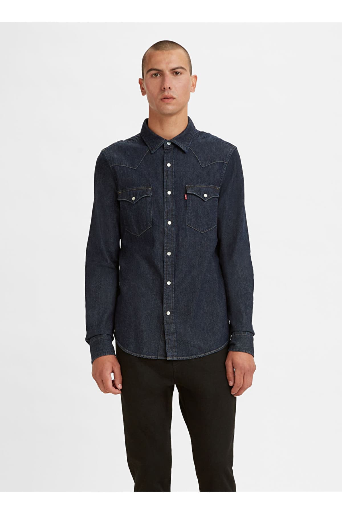 پیراهن لیوایز مردانه پنبه ای آبی سرمه ای راسته Slim/اسلیم فیت Slim/اسلیم فیت Daily/روزانه | Levi’s 85745-0002 TR