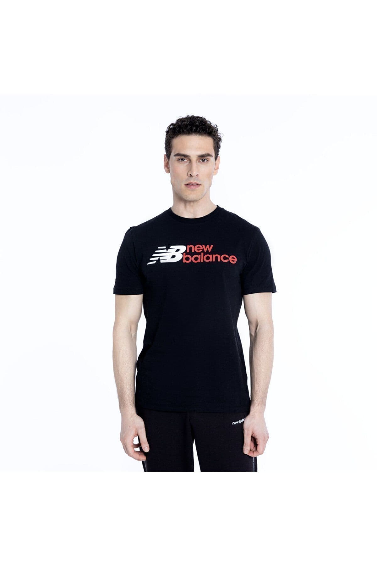 تی شرت ورزشی نیو بالانس مردانه 100% پنبه مشکی بیسیک راسته Relaxed/ریلکس Relaxed/ریلکس اسپرت | New Balance 24YDU3000019 TR
