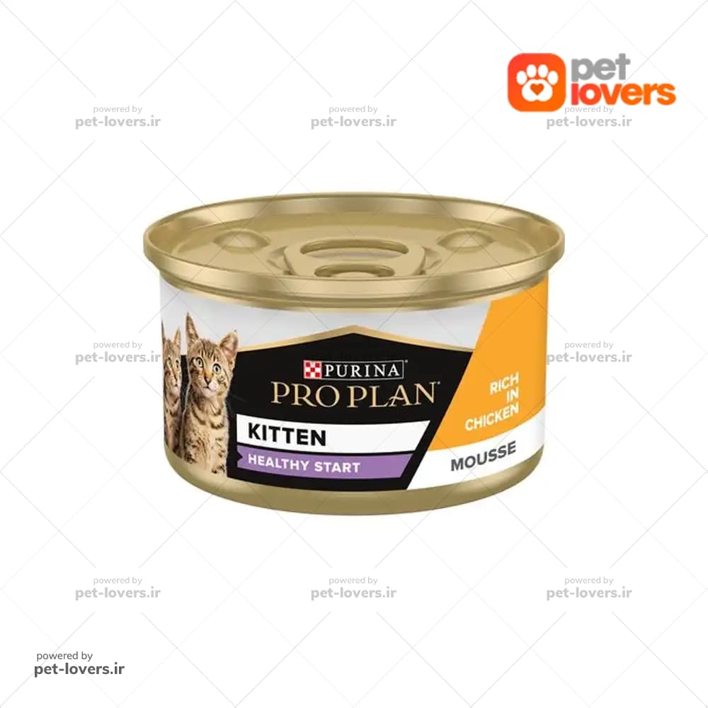 کنسرو موس بچه گربه طعم مرغ پورینا پروپلن Purina Pro Plan Kitten Healthy Start Mousse وزن 85 گرم