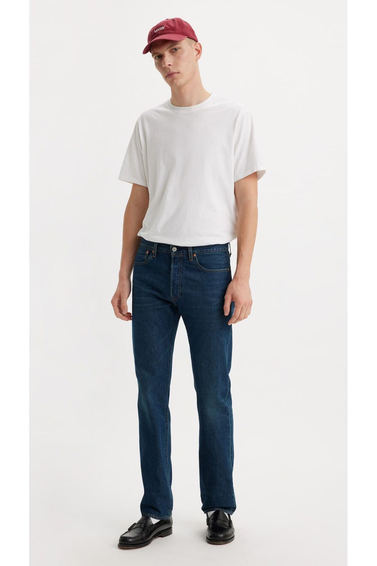شلوار جین لیوایز مردانه جین آبی راسته Straight/استریج فاق نرمال Straight/استریج کژوال/روزمره | Levi’s TYB501031106647 PK