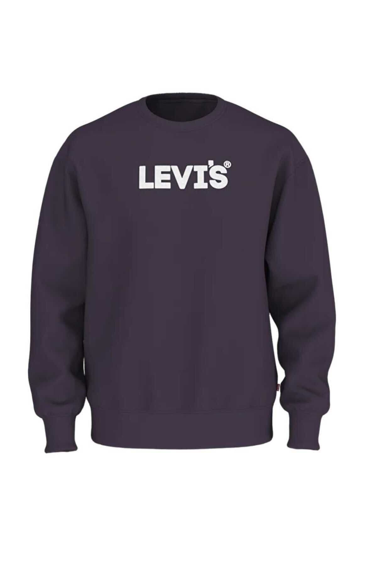 سویشرت لیوایز مردانه پنبه ای بنفش طرح دار Regular/رگولار Regular/رگولار Daily/روزانه | Levi’s 387120290 TR