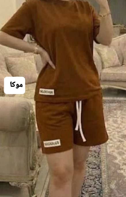 تیشرت و شلوارک زنانه گلکسی پنبه اعلا فری‌سایز 36 تا 44