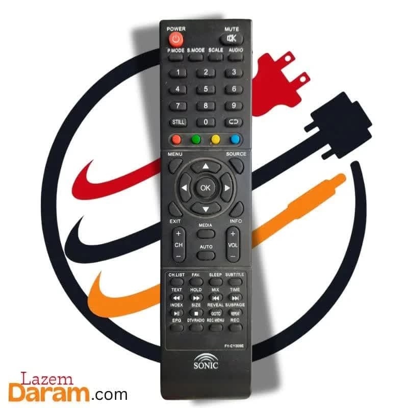 ریموت کنترل تلویزیون سونیک SONIC مدل FY-CY309E (یا مدل معادل با کارایی مشابه)