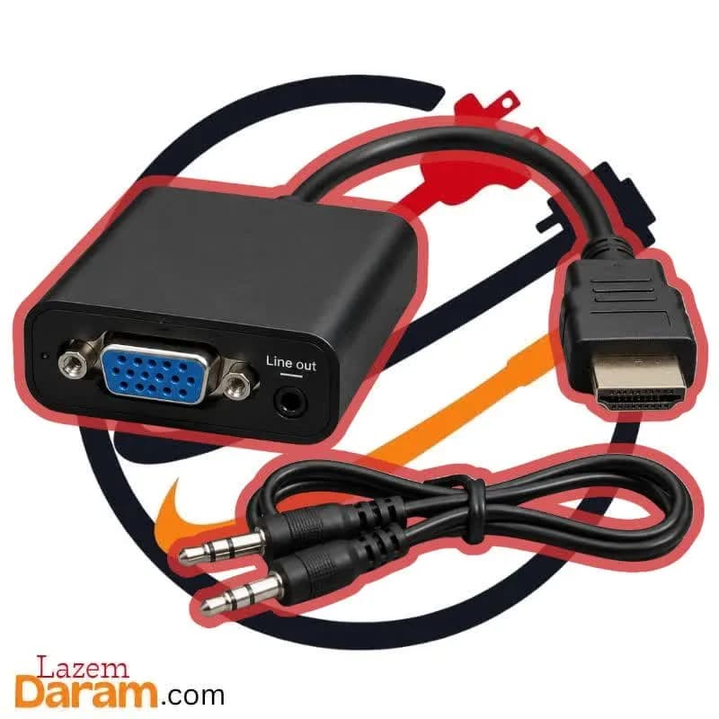 مبدل HDMI به VGA به همراه خروجی صدا (مدل EN-COH1012)