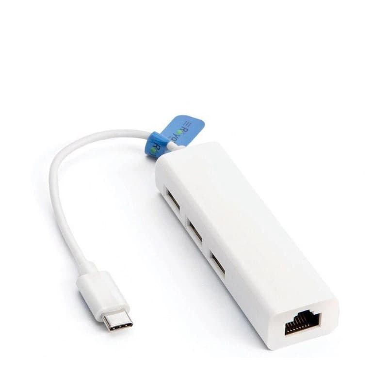 تبدیل ROYAL TYPE-C TO LAN+HUB RC-4030
