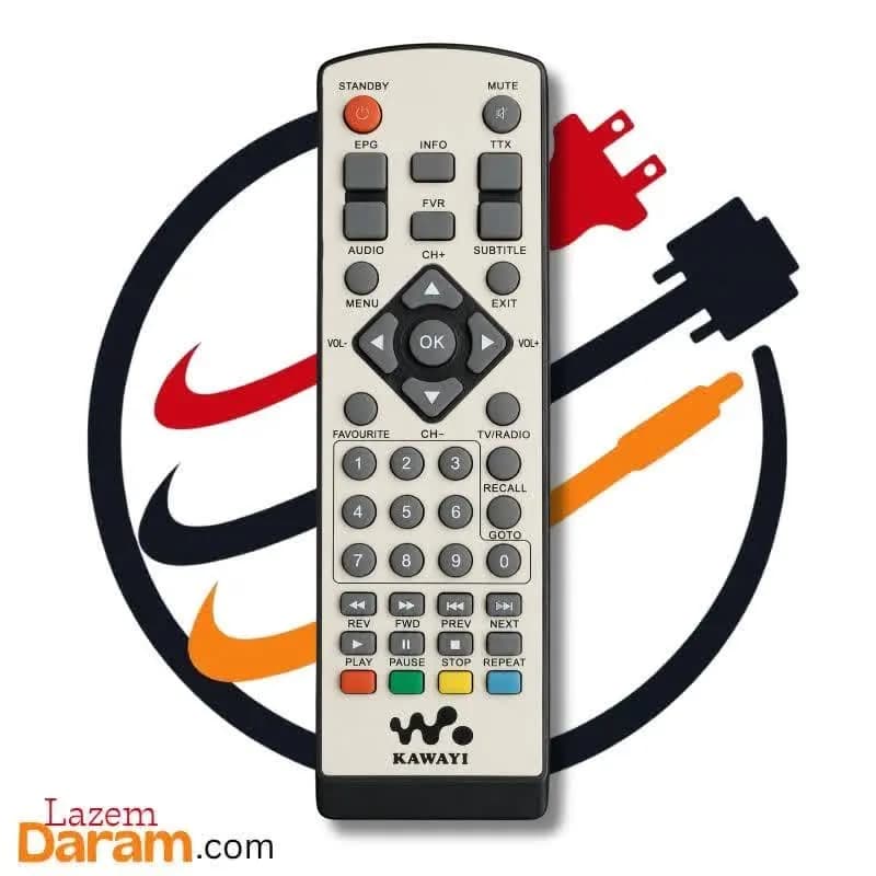 ریموت کنترل گیرنده دیجیتال KAWAYI / KAWAI مدل DVB-Q1