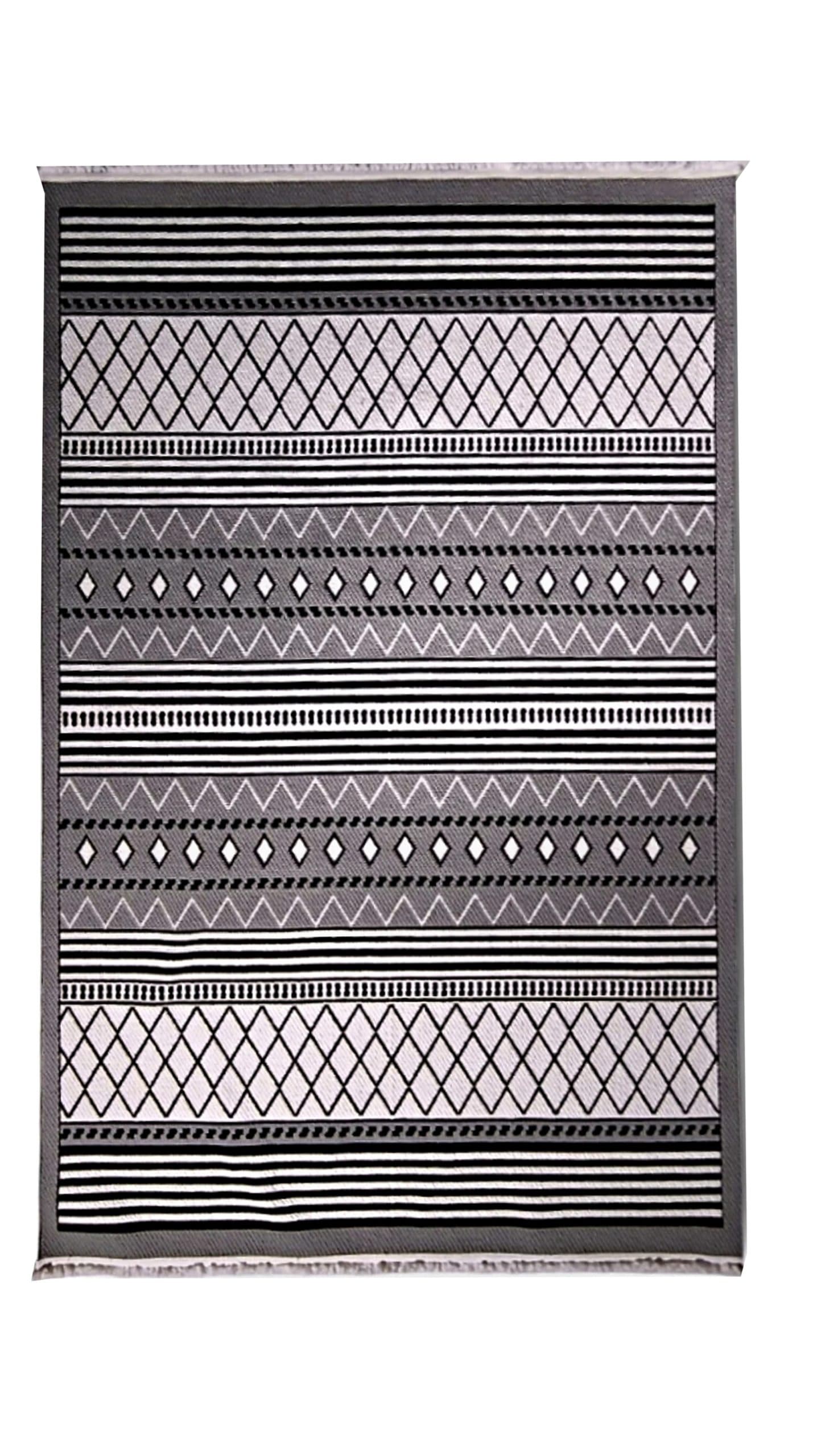 فرش لوپ مراکشی کد loop 61 D.gray رنگ طوسی تیره