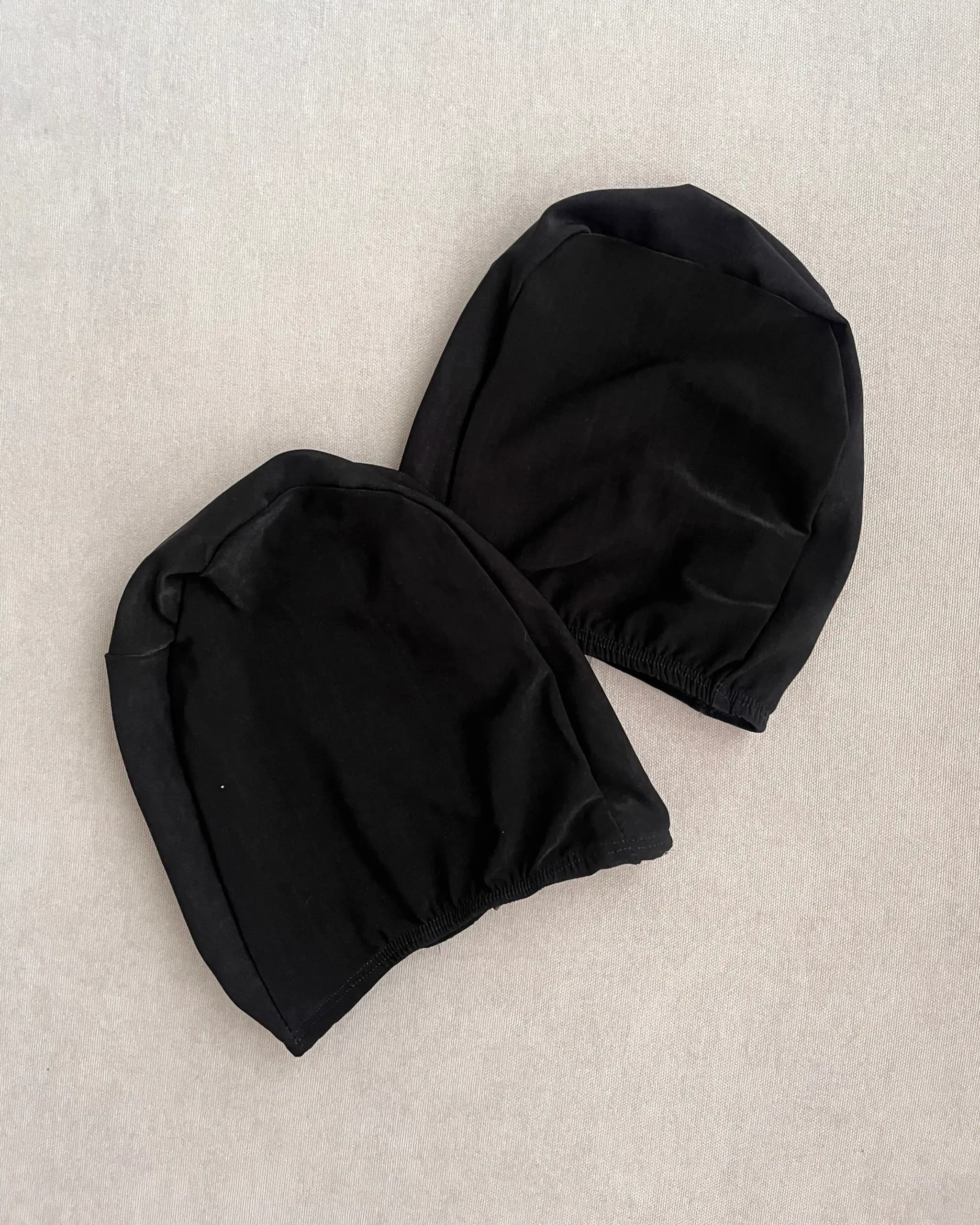 کلاه شنا پارچه ای مشکی — تصویر ۲