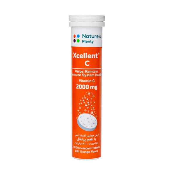 قرص جوشان اکسلنت سی 2000 میلی گرم Xcellent C (Natures Plenty)