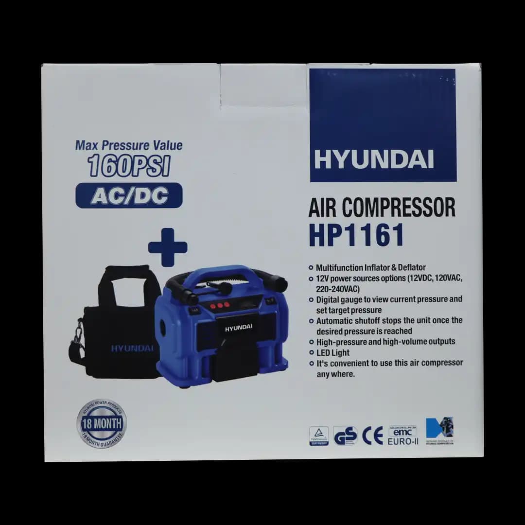 مینی کمپرسور فندکی و برقی هیوندای مدل HP1161 — تصویر ۲