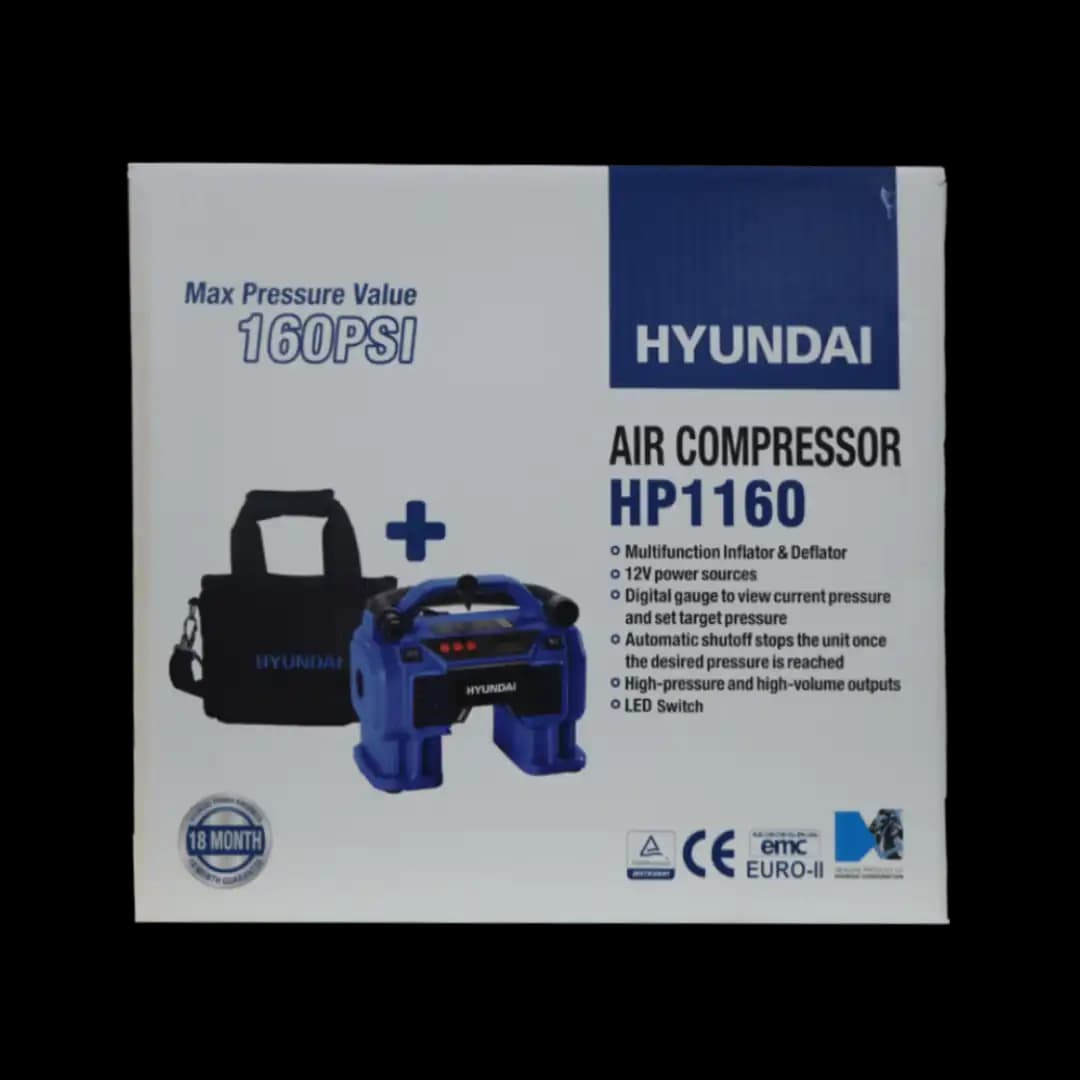 مینی کمپرسور سه کاره فندکی هیوندای مدل HP1160 — تصویر ۲
