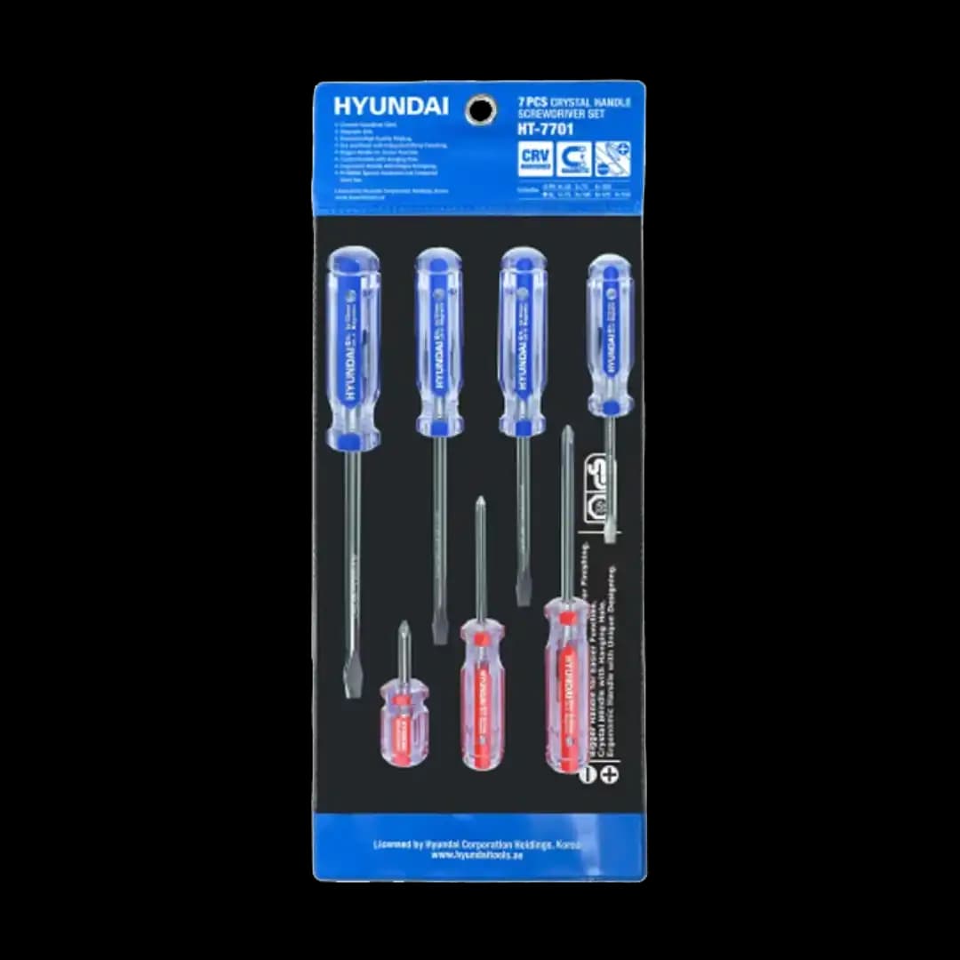 ست 7 عددی پیچ گوشتی دسته کریستالی هیوندای مدل HT-7701