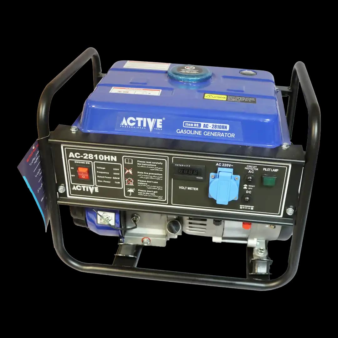 موتور برق بنزینی 4 زمانه 1000 وات اکتیو مدل AC-2810HN — تصویر ۳