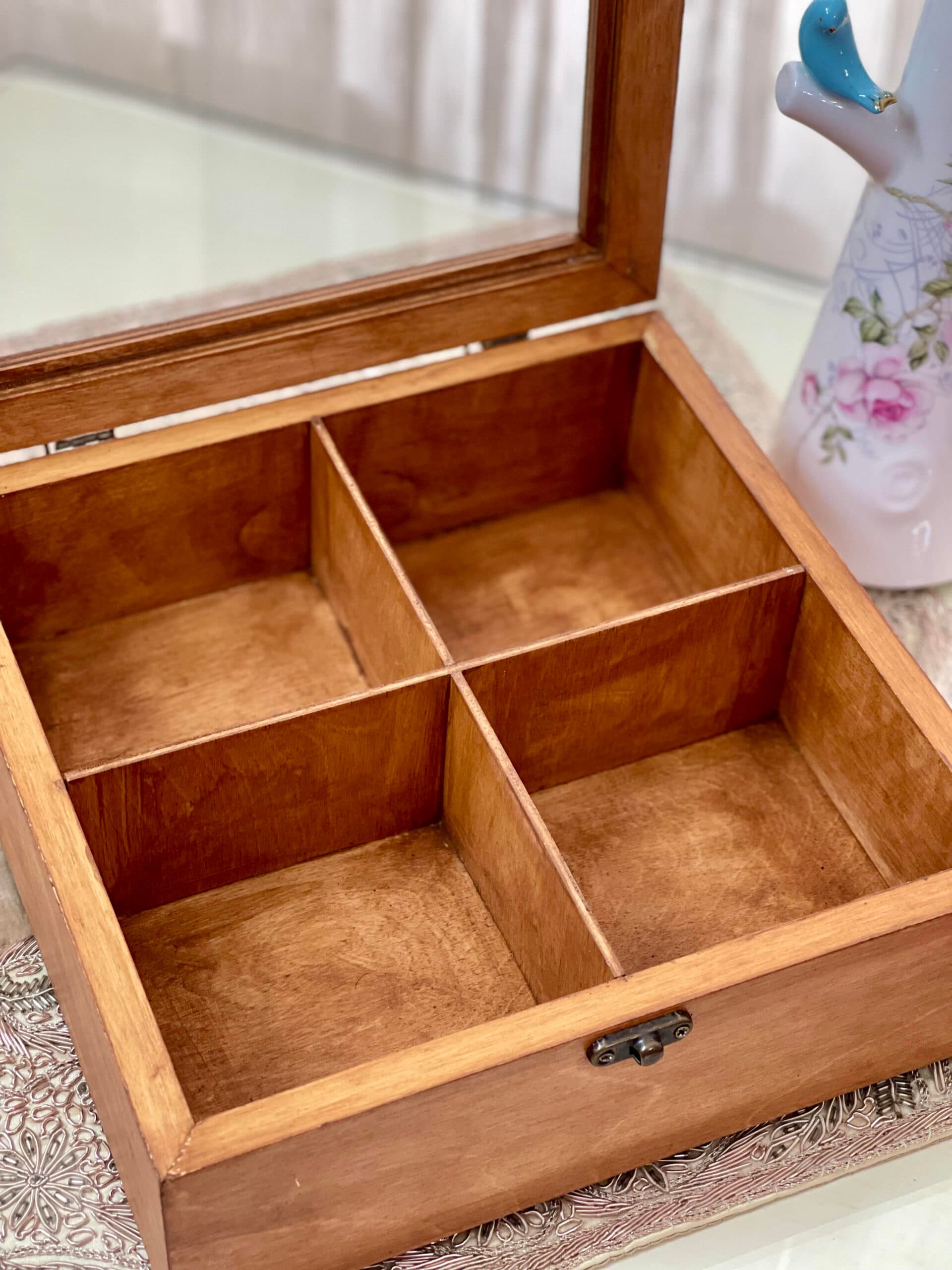 جعبه تی بگ(تی باکس) 4 خانه چوب روسی پلای وود سفارشی بسیار باکیفیت — تصویر ۵