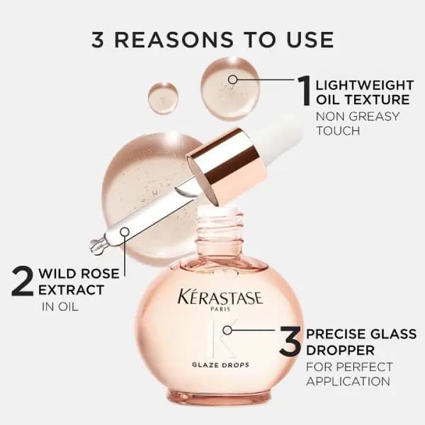 سرم روغنی براق‌کننده مو کراستاس مدل Gloss Absolu Glaze Drops Oil-In-Serum — تصویر ۴