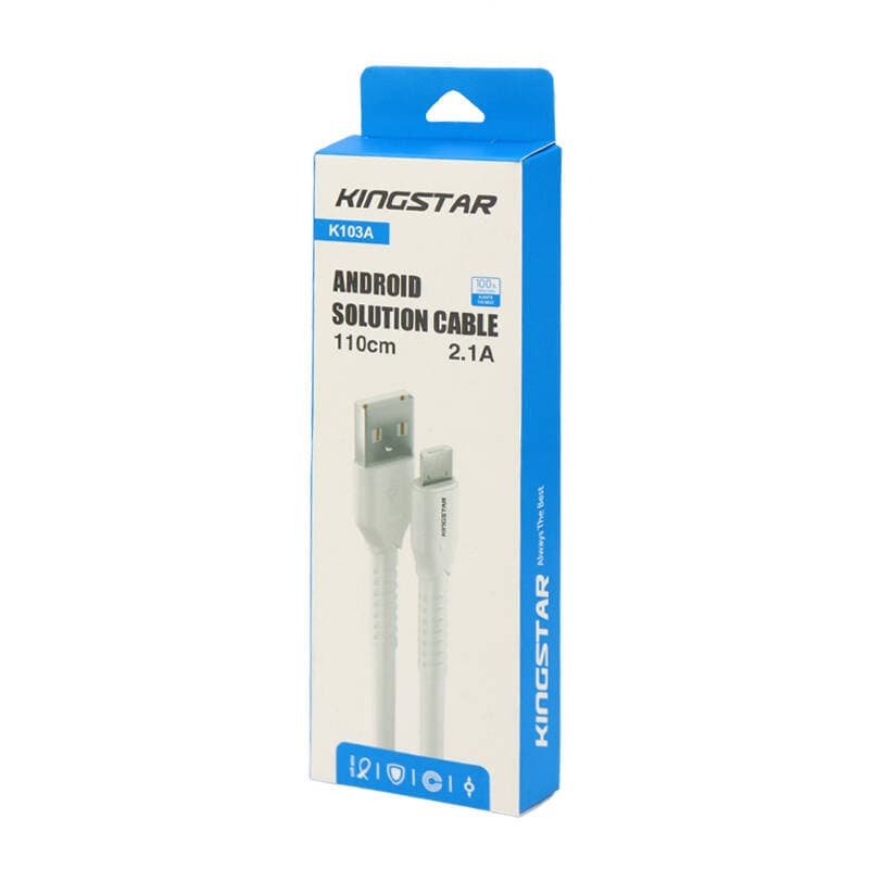 کابل میکرو یو اس بی KingStar K103A 2.1A 1.1m — تصویر ۳