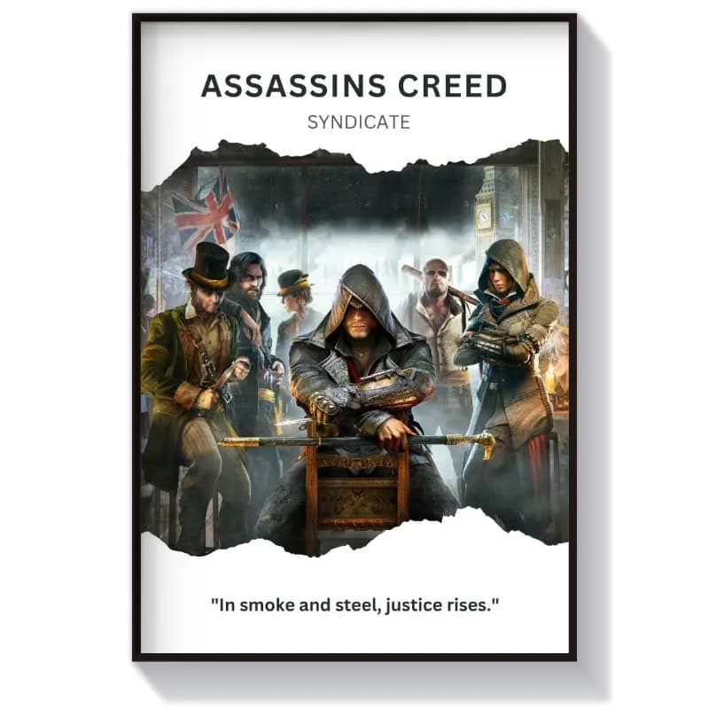 تابلو گیمینگ طرح بازی Assassins Creed Syndicate