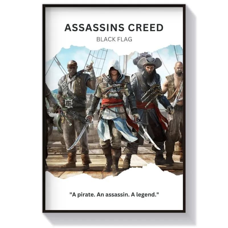 تابلو گیمینگ طرح بازی Assassins Creed Black Flag