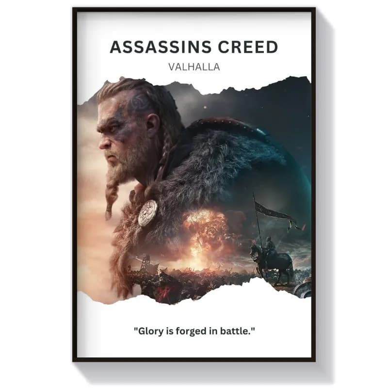 تابلو گیمینگ طرح بازی Assassins creed Valhalla