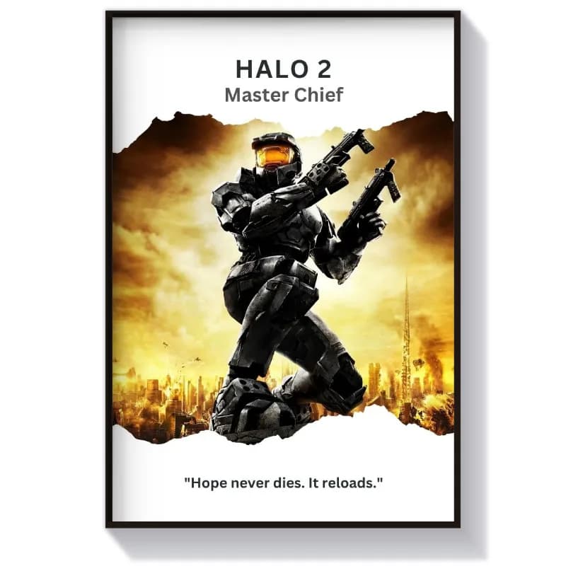 تابلو گیمینگ طرح بازی Halo2 Master Chief