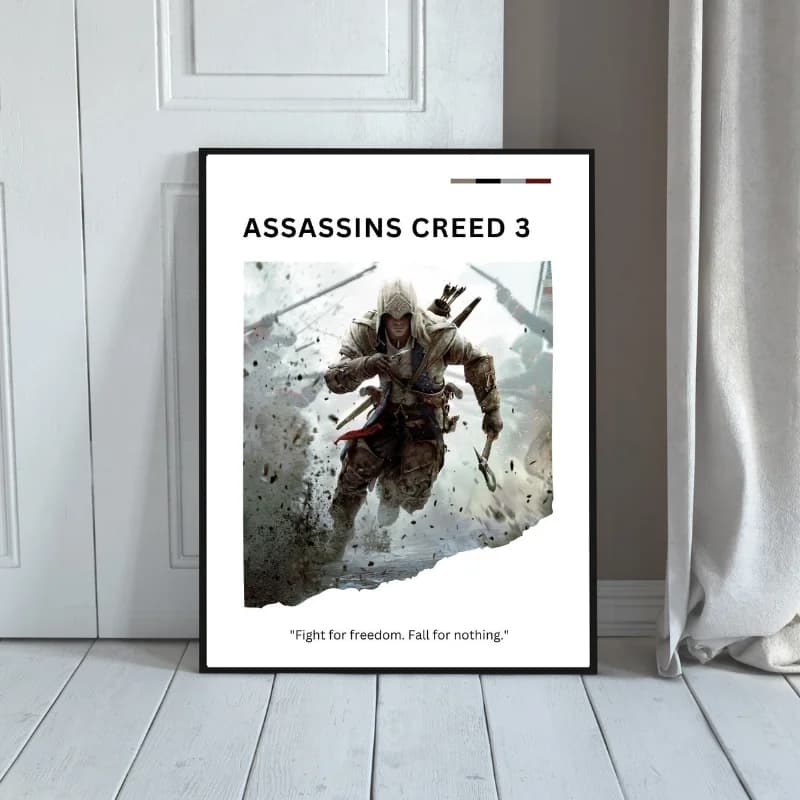تابلو گیمینگ طرح بازی Assassin’s Creed 3 — تصویر ۲
