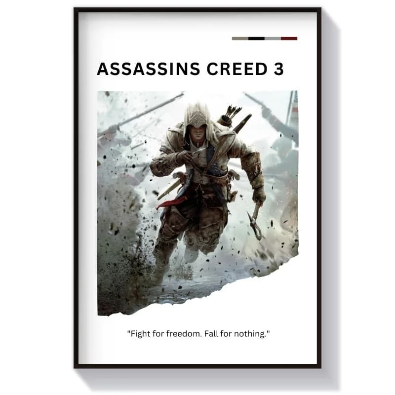 تابلو گیمینگ طرح بازی Assassin’s Creed 3 — تصویر ۸