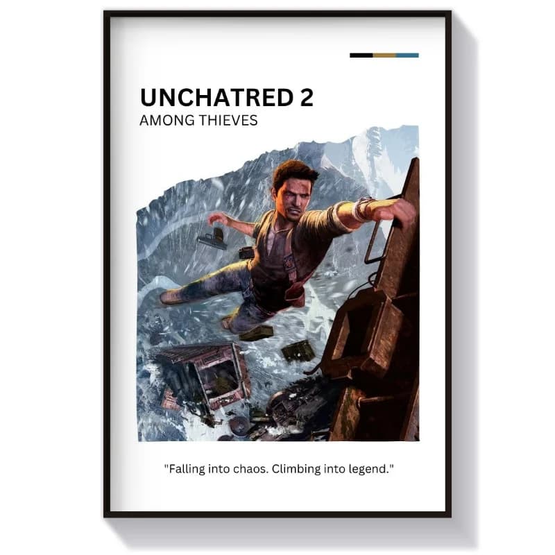 تابلو گیمینگ طرح بازی Uncharted Among Thieves