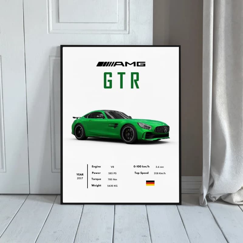 تابلو دکوراتیو ماشین طرح مرسدس بنز GTR — تصویر ۲