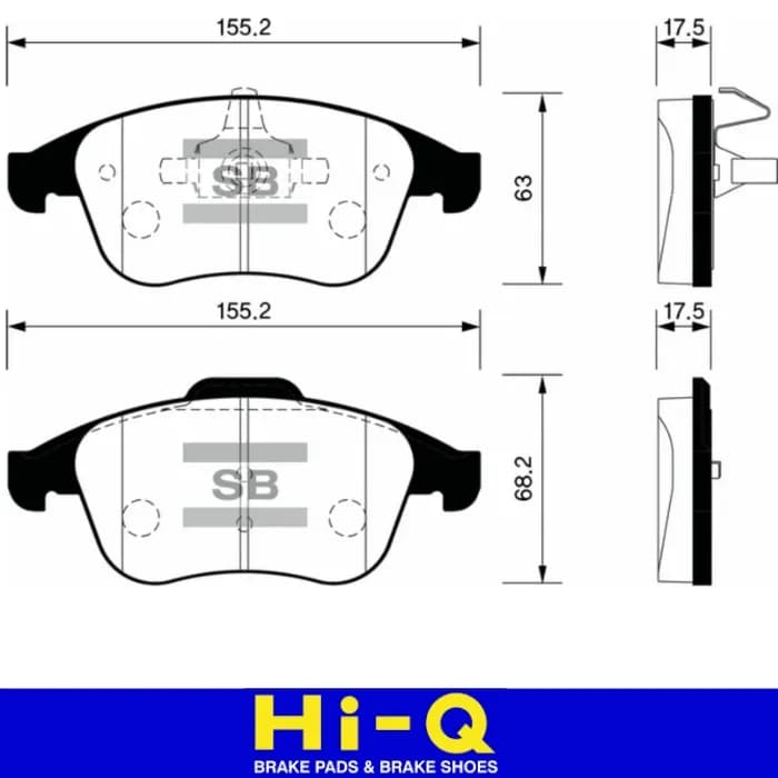 لنت ترمز جلو رنو سیمبل نوع B های کیو Hi-Q — تصویر ۴