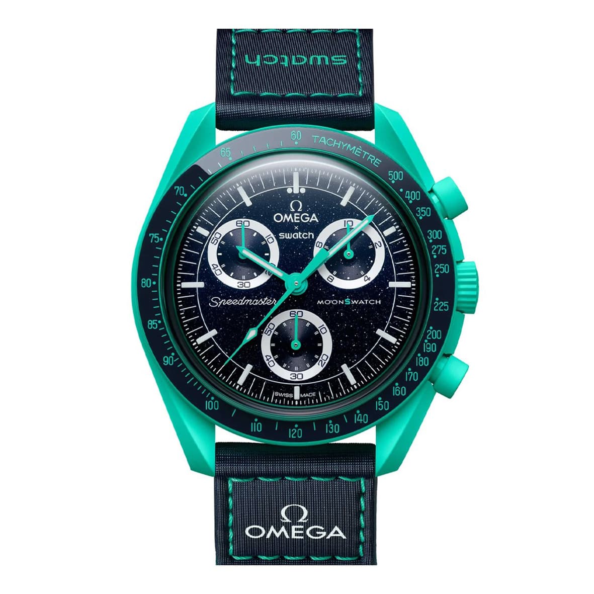 ساعت مچی زنانه/مردانه امگاسواچ OmegaSwatch مدل MISSION ON EARTH – POLAR LIGHTS SO33L103