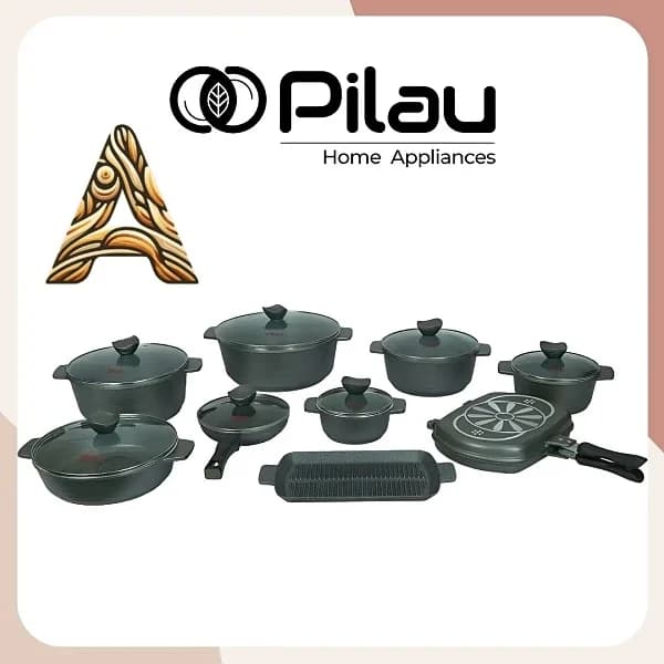سرویس قابلمه گرانیت پیلو 19 پارچه اسنو