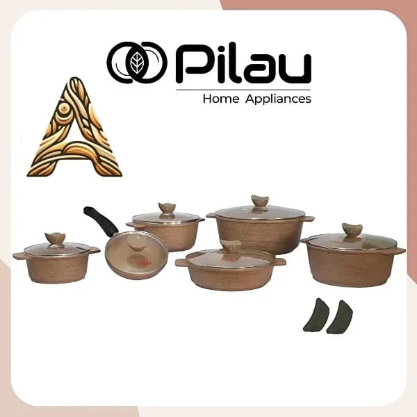 سرویس قابلمه گرانیت پیلو 14 پارچه اسنو