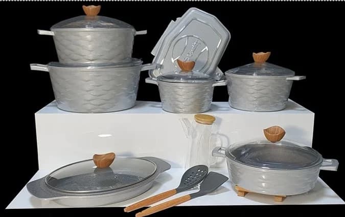 سرویس چدن قابلمه گرانیتی 26 پارچه تی وان تی