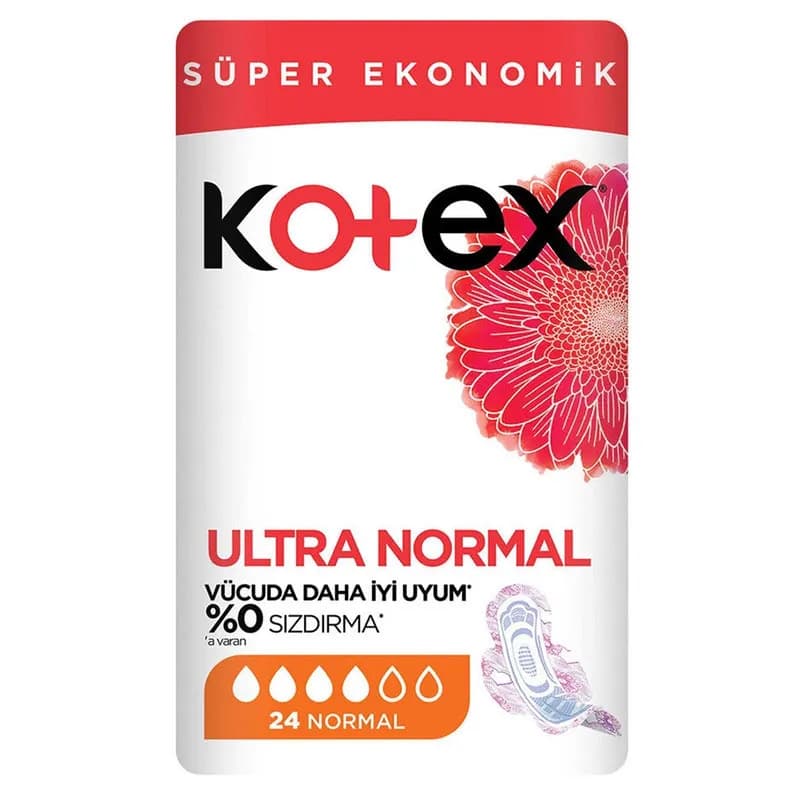 نوار بهداشتی کوتکس نرمال مدل Ultra Normal بسته 24 عددی