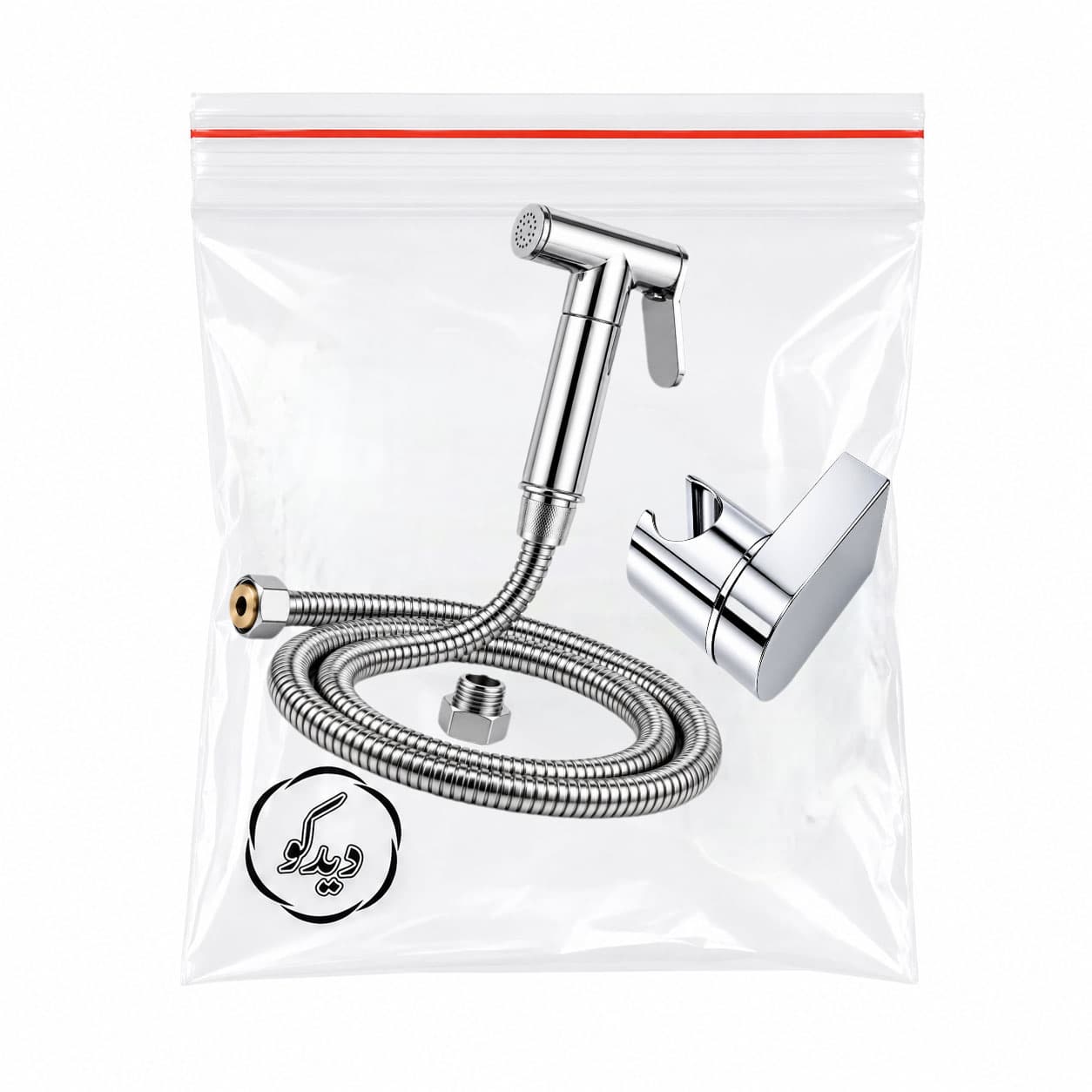 شلنگ توالت دیدکو مدل شات آف شودر کد 360 steel — تصویر ۲