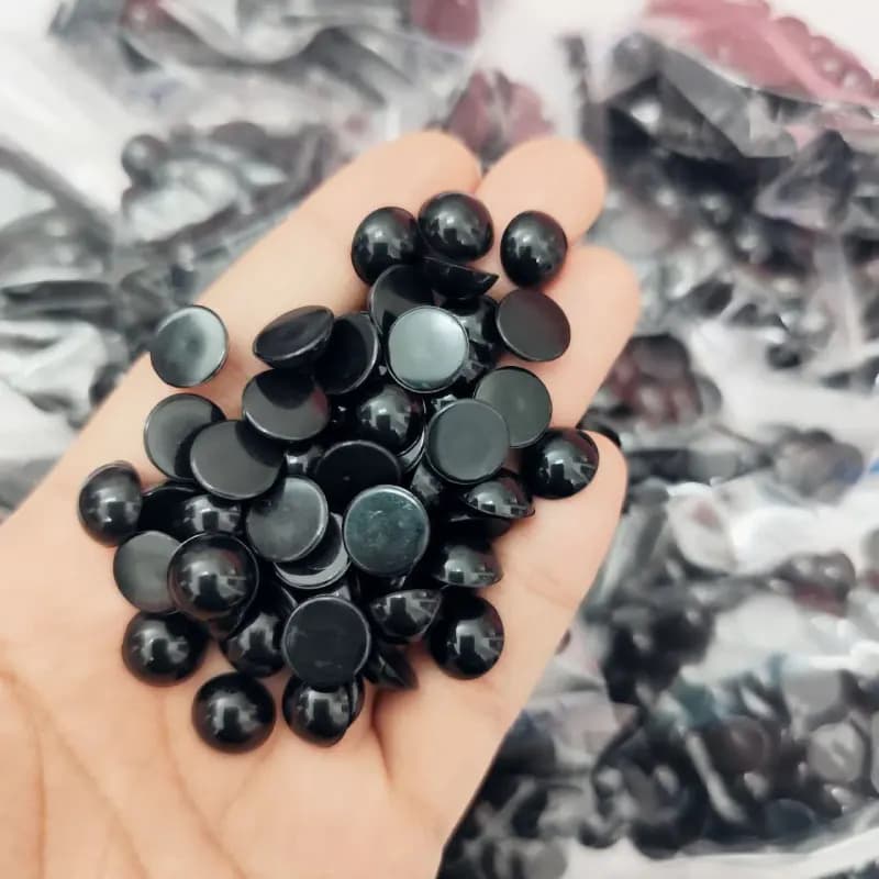 مروارید لپه ای مشکی خارجی 10میل(50جفتی)