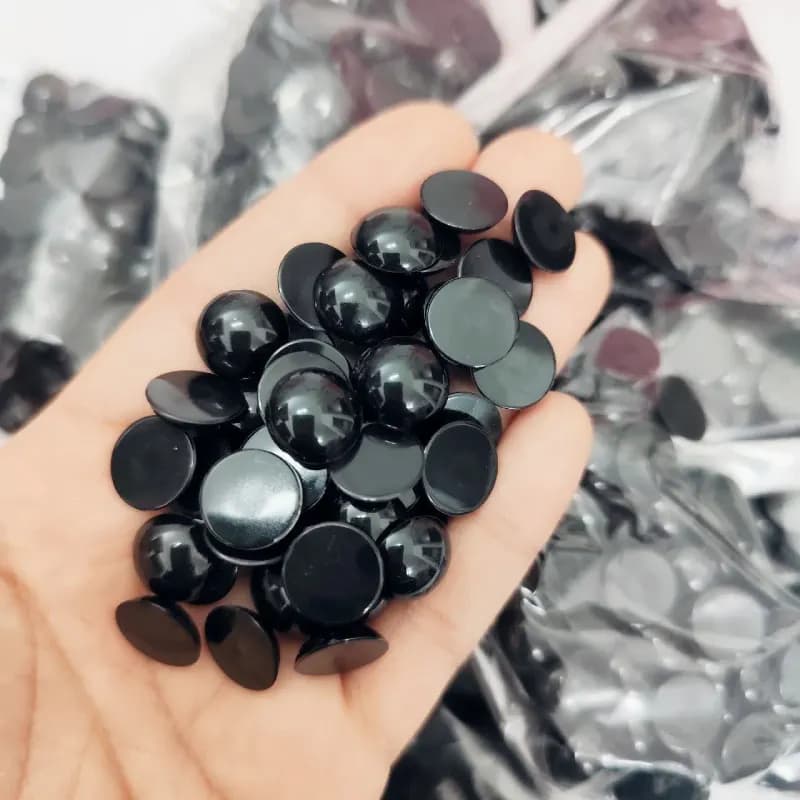 مروارید لپه ای مشکی خارجی 12میل(50جفتی)