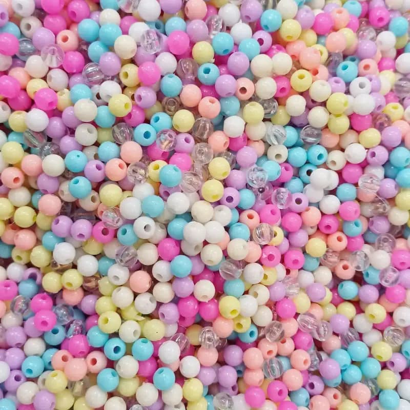 مهره رنگی دایره ایرانی رنگارنگ 6میل(100گرم) — تصویر ۳
