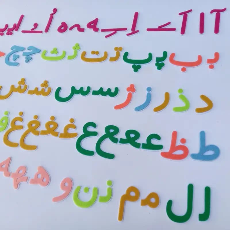 پک کامل حروف نمدی دولایه مطابق با جدول الفبا — تصویر ۴